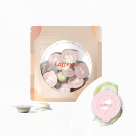 Loffeyo front packaging showing 30 individually wrapped travel balm pods for mess-free cleansing