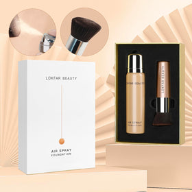 LOKFAR application demo spraying face, fast coverage and natural finish