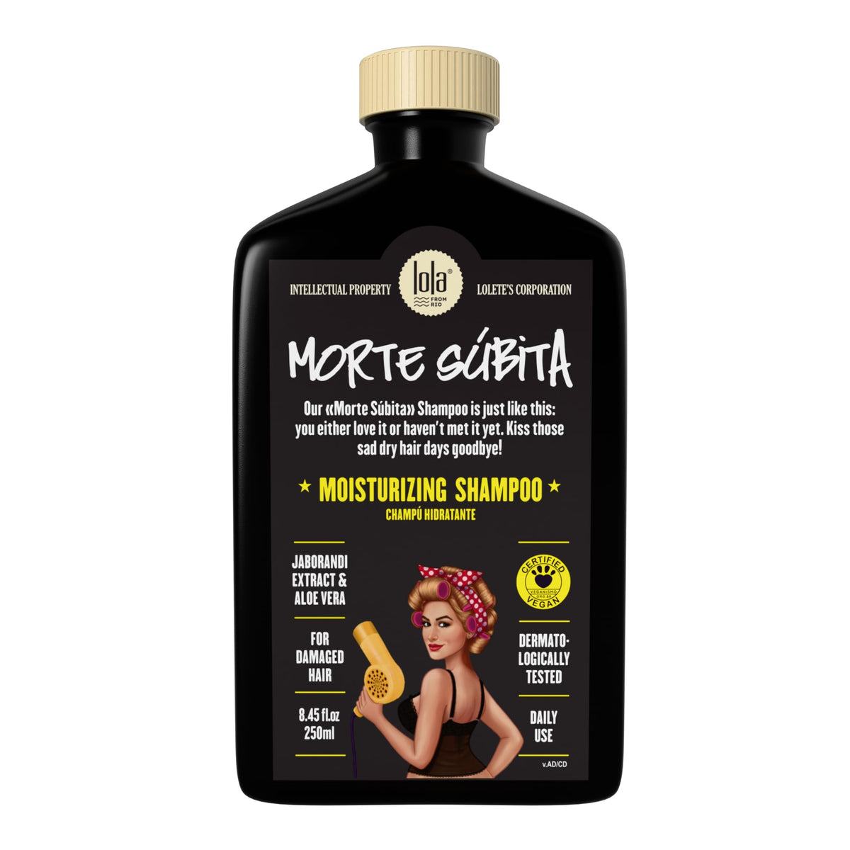 Lola front label showing product name and benefits for quick identification