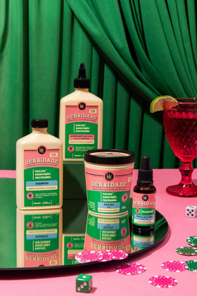 Lola From Rio jar on bathroom shelf in lifestyle shot suggesting daily routine benefit