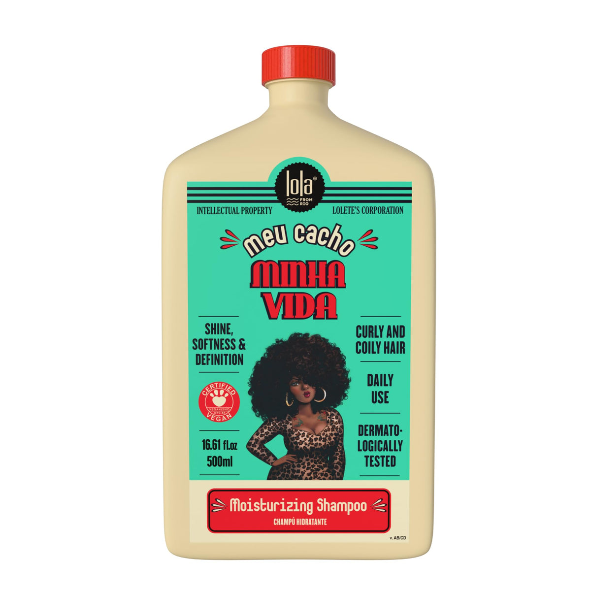 Lola bottle front view showing label and size for easy identification and shopping