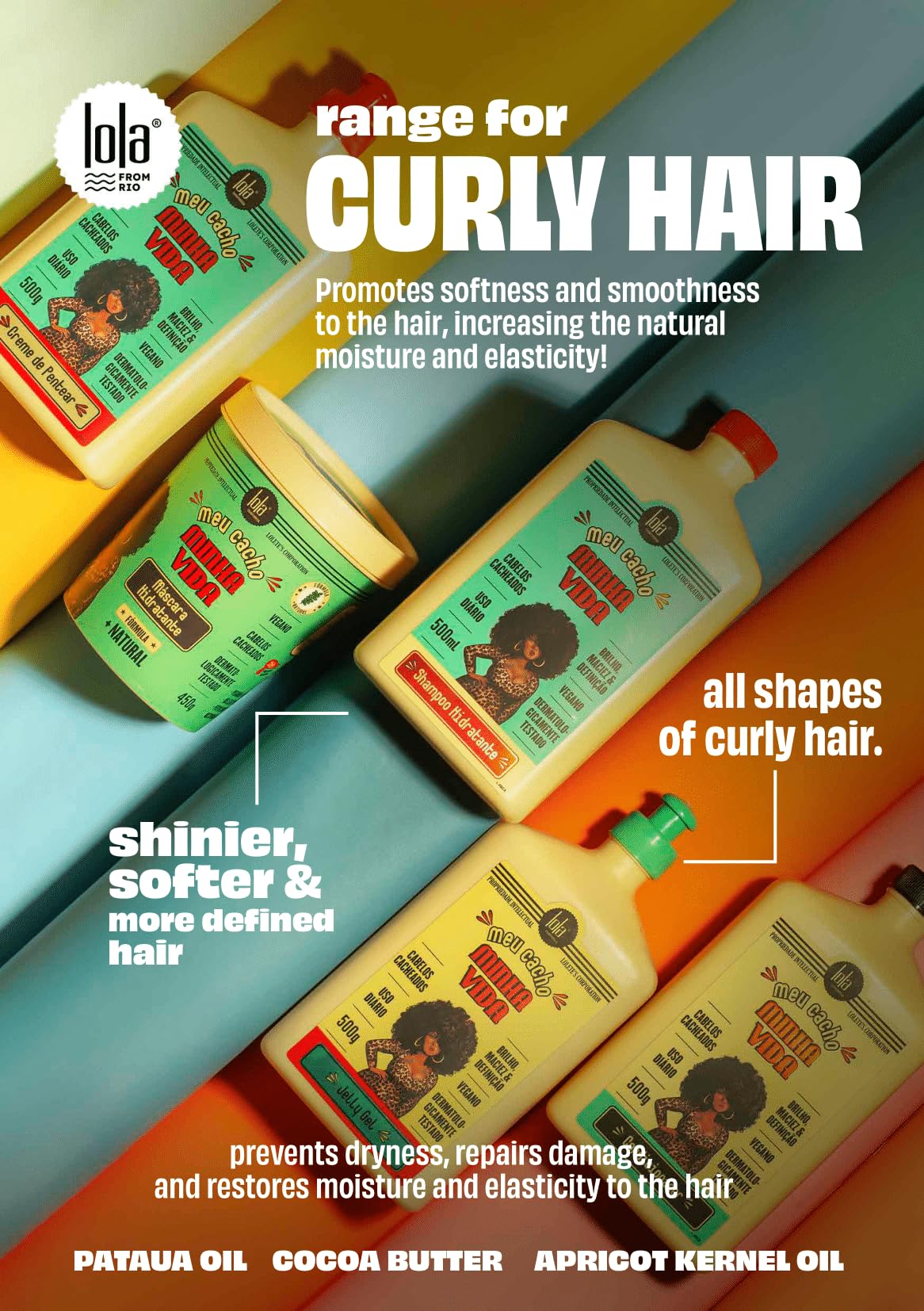 Lola shampoo in bathroom routine being applied to wet curls for improved definition