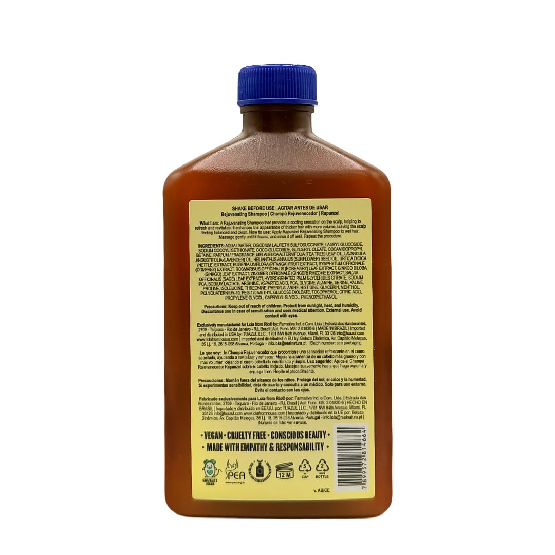 Lola label close-up emphasizing sulfate-free formula and directions