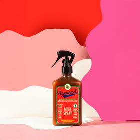 Lola Rapunzel Milk Spray nozzle closeup highlights fine mist for even application