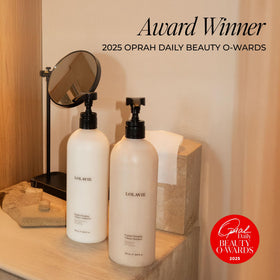LolaVie in-shower application demonstrating conditioner applied mid-lengths and ends
