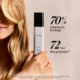 LolaVie with rose of Jericho ingredient showing hydration benefit for dry hair