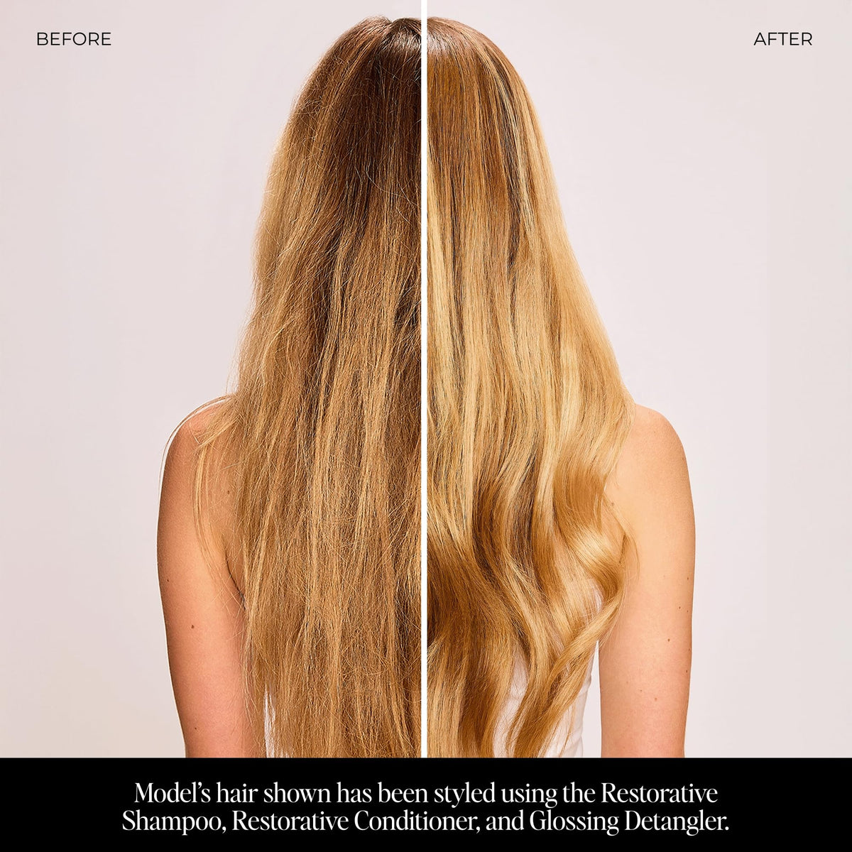 LolaVie conditioner applied to hair ends to reduce breakage and frizz
