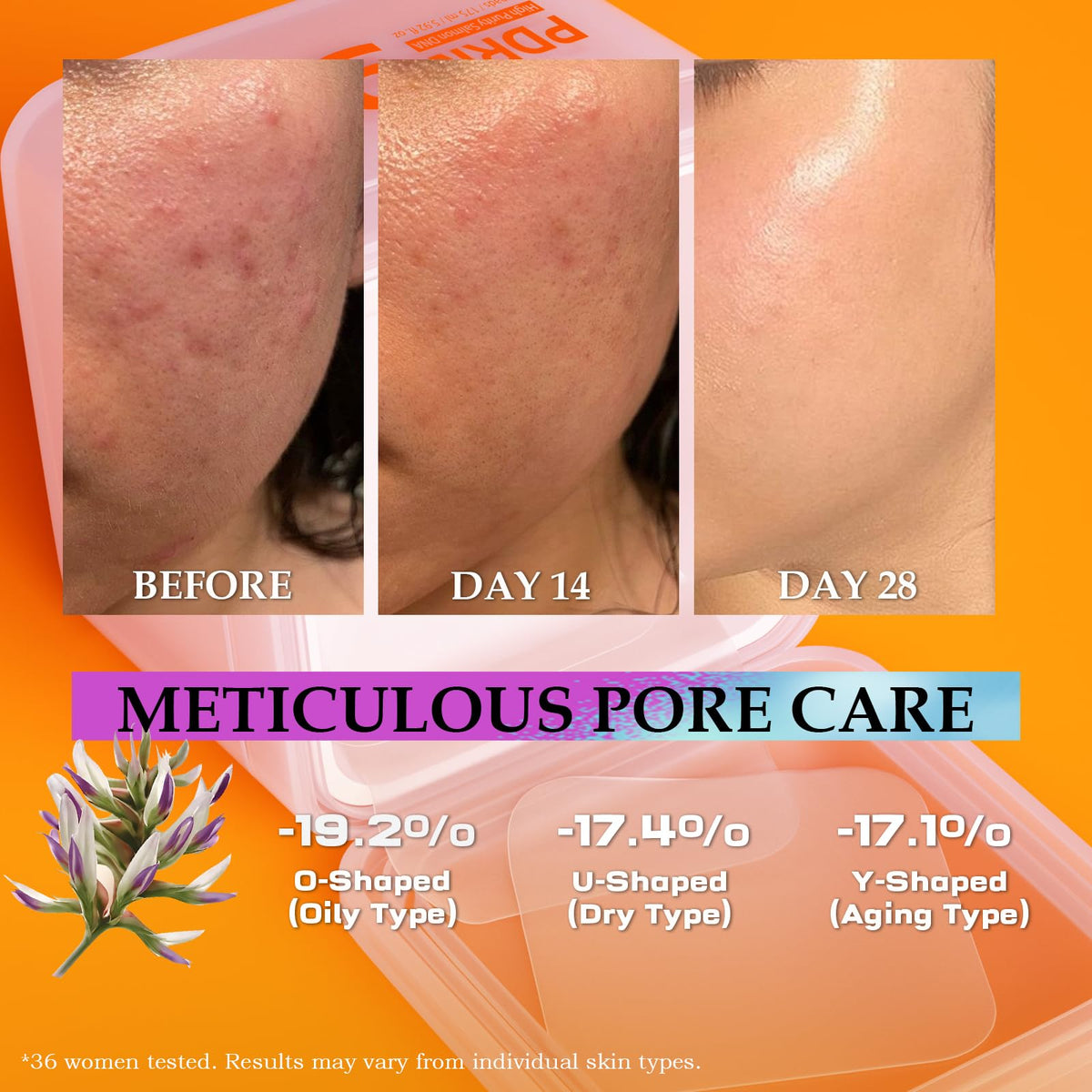 label close-up listing Lollsea key actives like PDRN and niacinamide for ingredient clarity