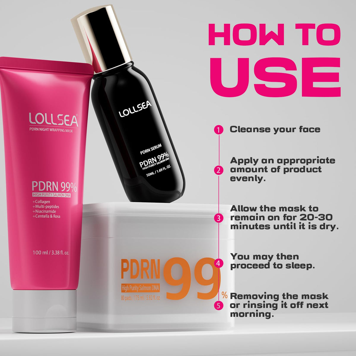 Lollsea plant extracts flatlay featuring centella and rose for soothing benefits