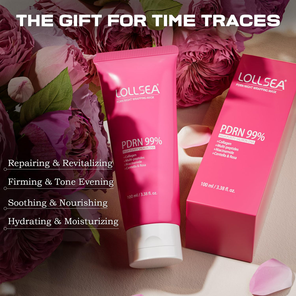 Lollsea mask texture close-up revealing smooth creamy gel for overnight barrier support