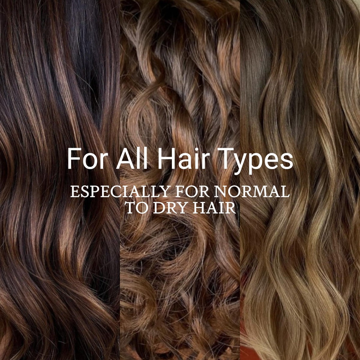 Loma applying oil to damp hair for heat protection and shine