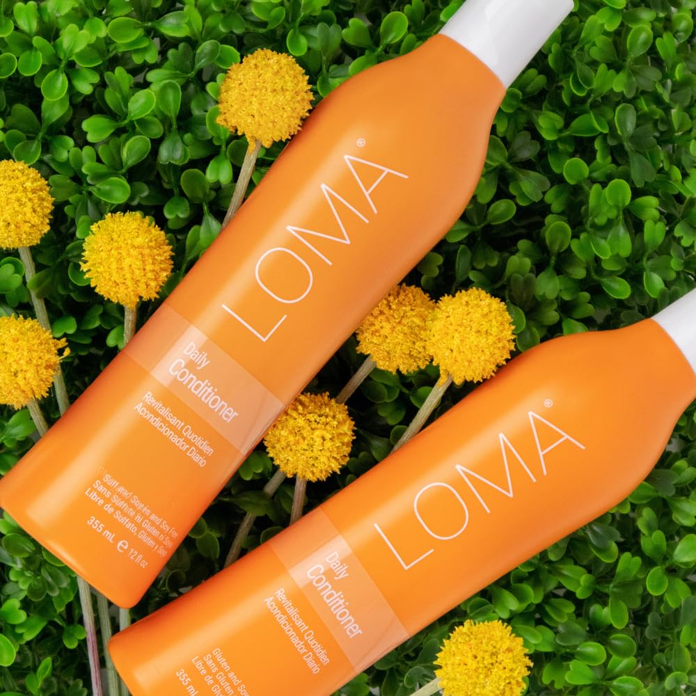 Loma conditioner on bathroom shelf lifestyle shot promoting daily use benefit