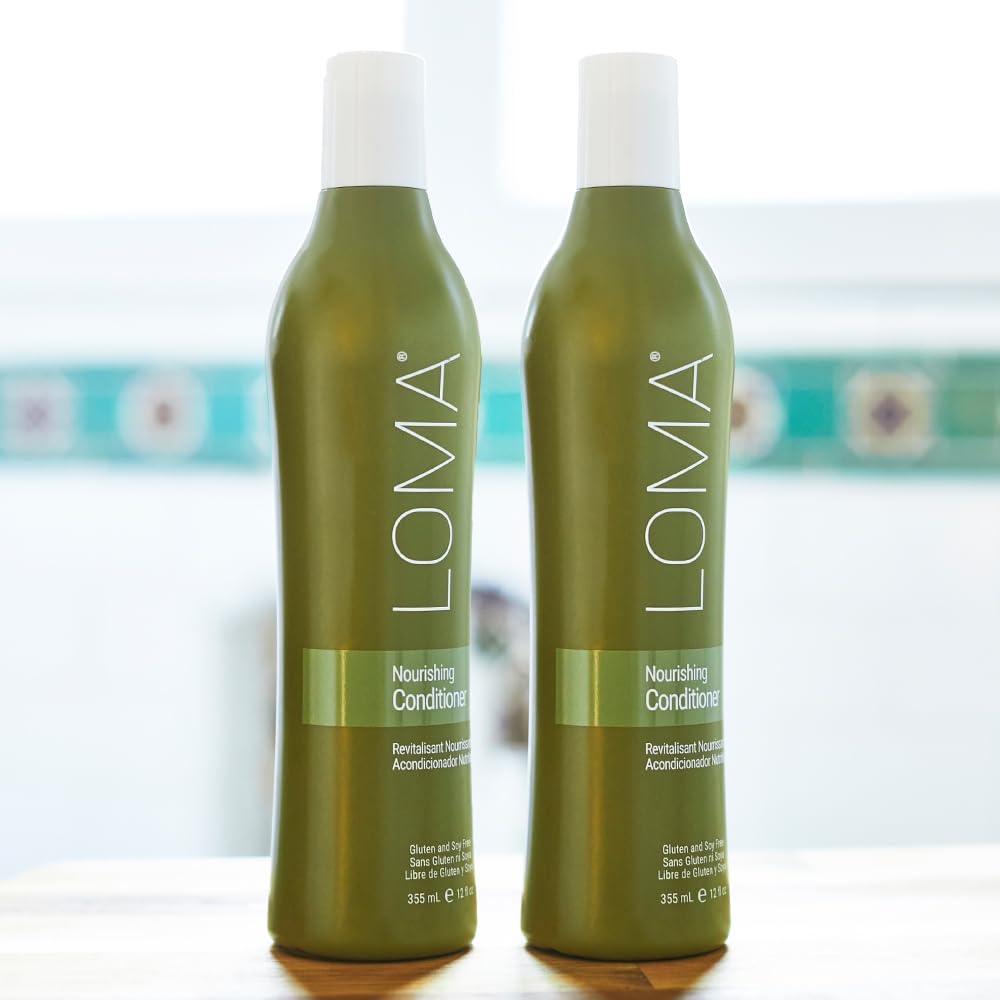 Loma conditioner in bathroom lifestyle displaying product in routine for everyday hydration benefit