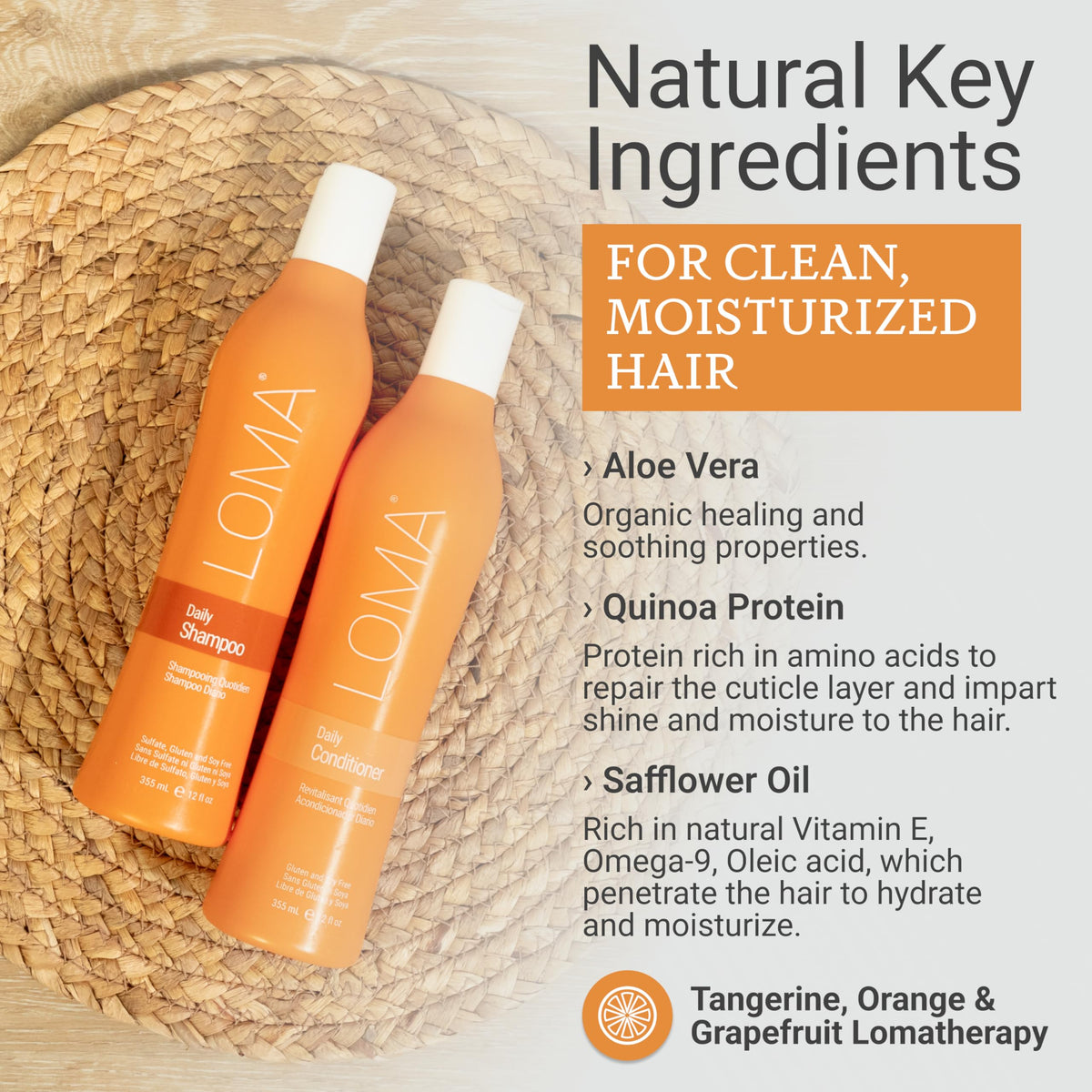 Loma conditioner pour texture demonstrating creamy hydration benefits
