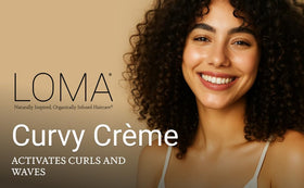 Loma Curvy Crème on dry hair creating a separated messy look with natural movement