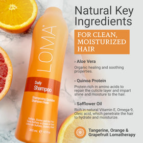 Loma pump dispensing shampoo for convenient daily use and controlled dosing