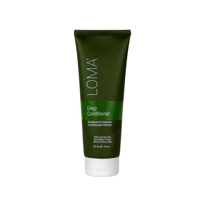 LOMA deep conditioner front bottle showing packaging and clean-beauty benefits