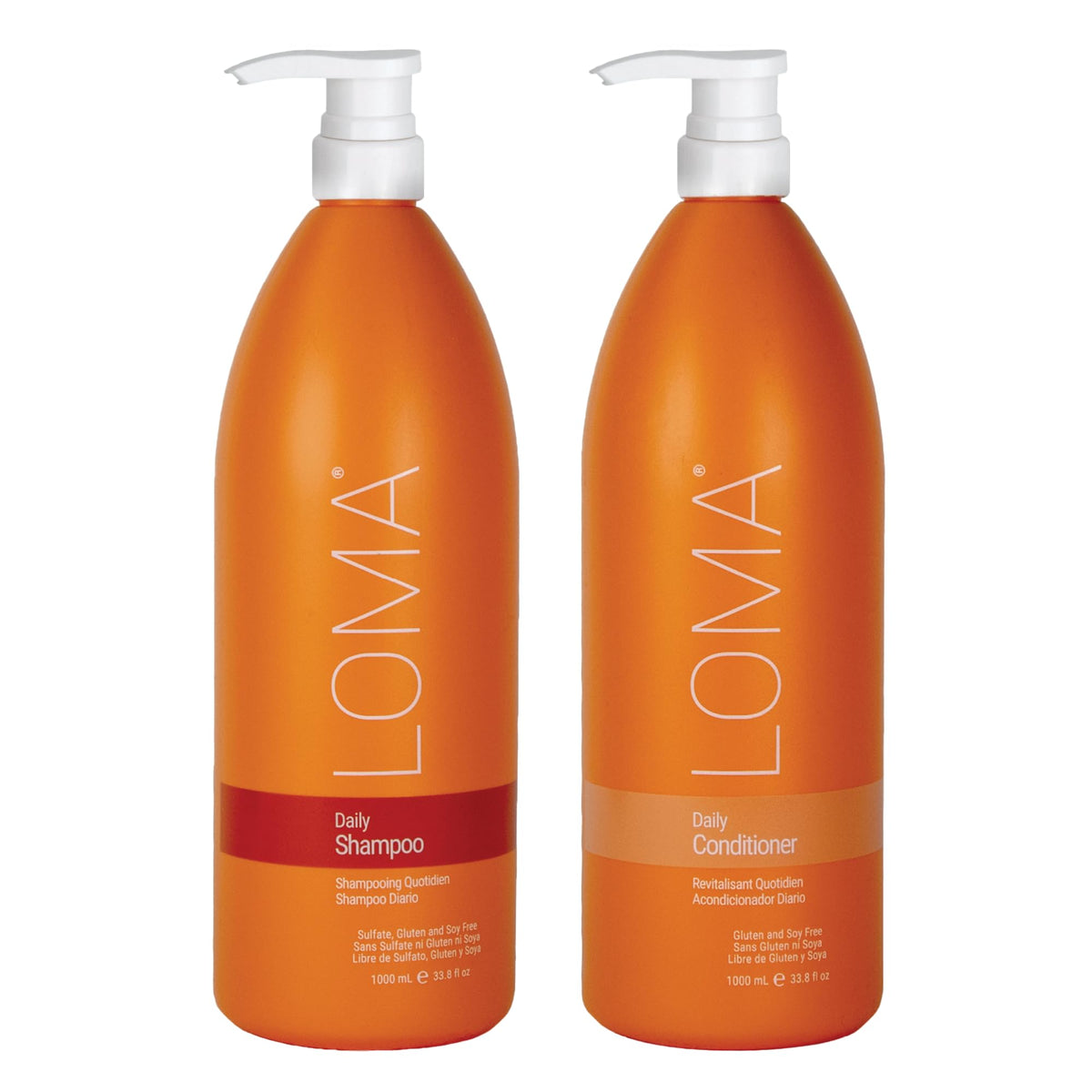 Loma duo front packaging showing 33oz bottles and citrus scent benefits