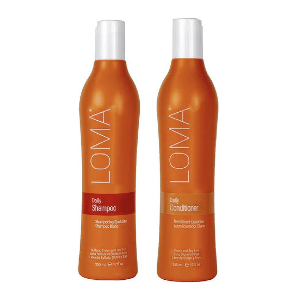 LOMA duo front packaging showing 12 oz bottles and citrus scent benefits