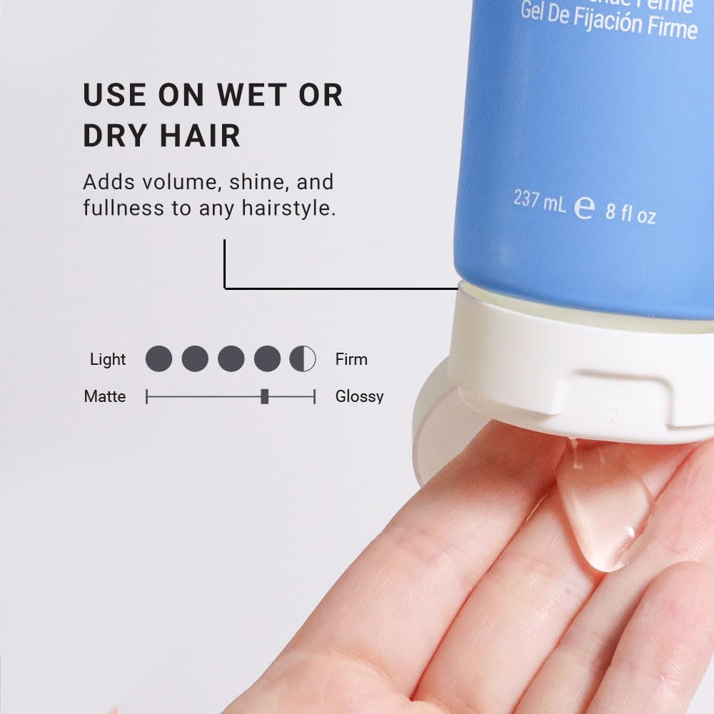 Stylist applying Loma gel for sculpted hair style showing lasting hold
