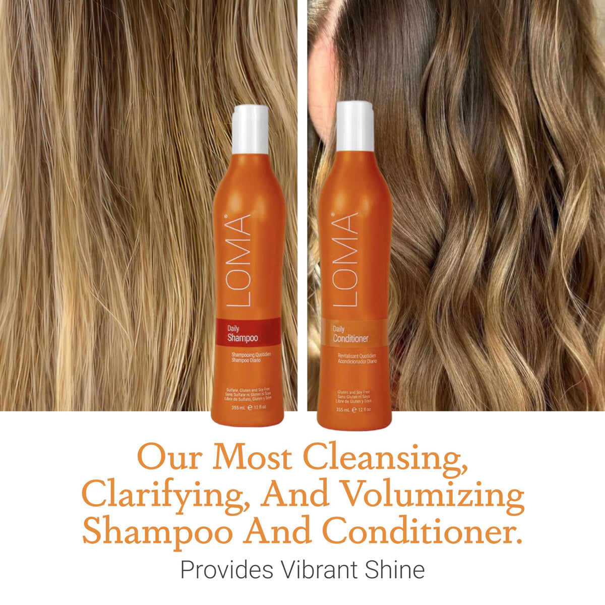 Loma hair before and after lifestyle photo showing improved manageability