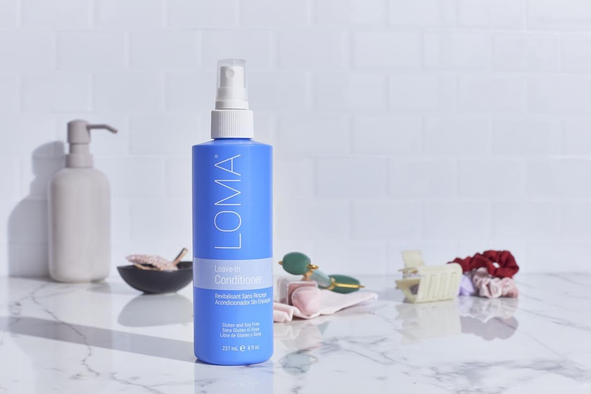 Loma leave-in ingredients label emphasizing sulfate and paraben free