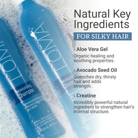 Loma shampoo creamy texture swatch highlighting moisture-rich formula