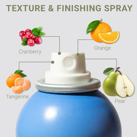 Loma spray nozzle close-up highlighting mist delivery for even lightweight texture and workable volume