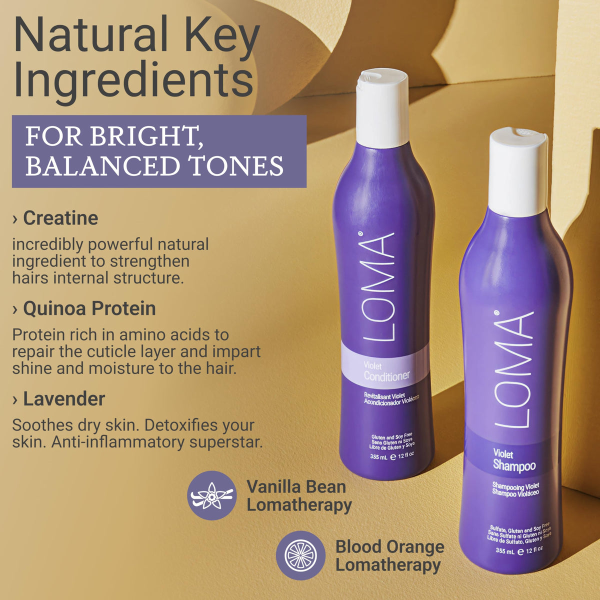 Loma violet conditioner cream close-up displaying smooth conditioning finish