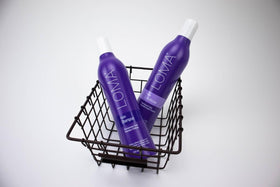 Loma shampoo label highlighting Aloemoist Complex and pigment benefits