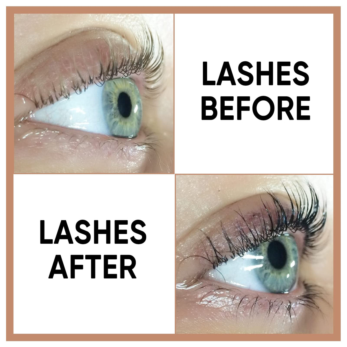 Lomansa eyebrow before and after showing fuller look