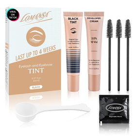 Lomansa front packaging showing Instant Black kit and benefits