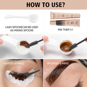 lomansa before and after lashes comparison demonstrating fuller darker look