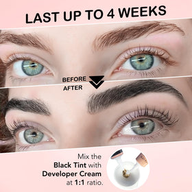 Lomansa pigment and developer cream mixed for instant black results