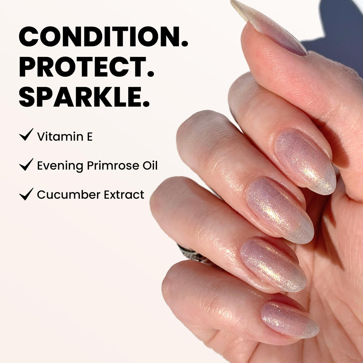 LONDONTOWN application on fingers demonstrating streak-free, buildable coverage