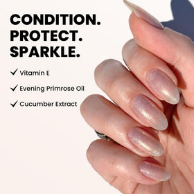 LONDONTOWN application on fingers demonstrating streak-free, buildable coverage