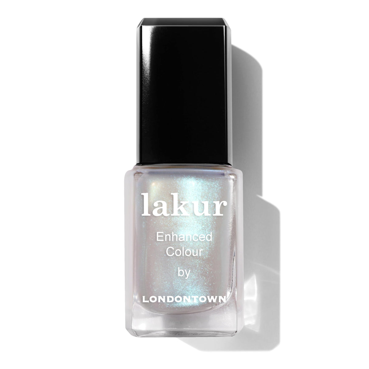 LONDONTOWN front bottle showing Aurora Chrome topper and glossy finish benefit