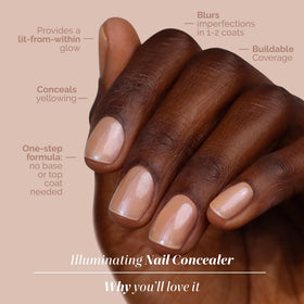 LONDONTOWN close-up of nail surface displaying smooth luminous texture