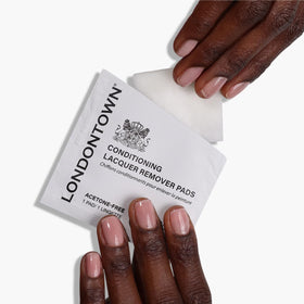 LONDONTOWN before and after nails demonstrating clean, hydrated finish