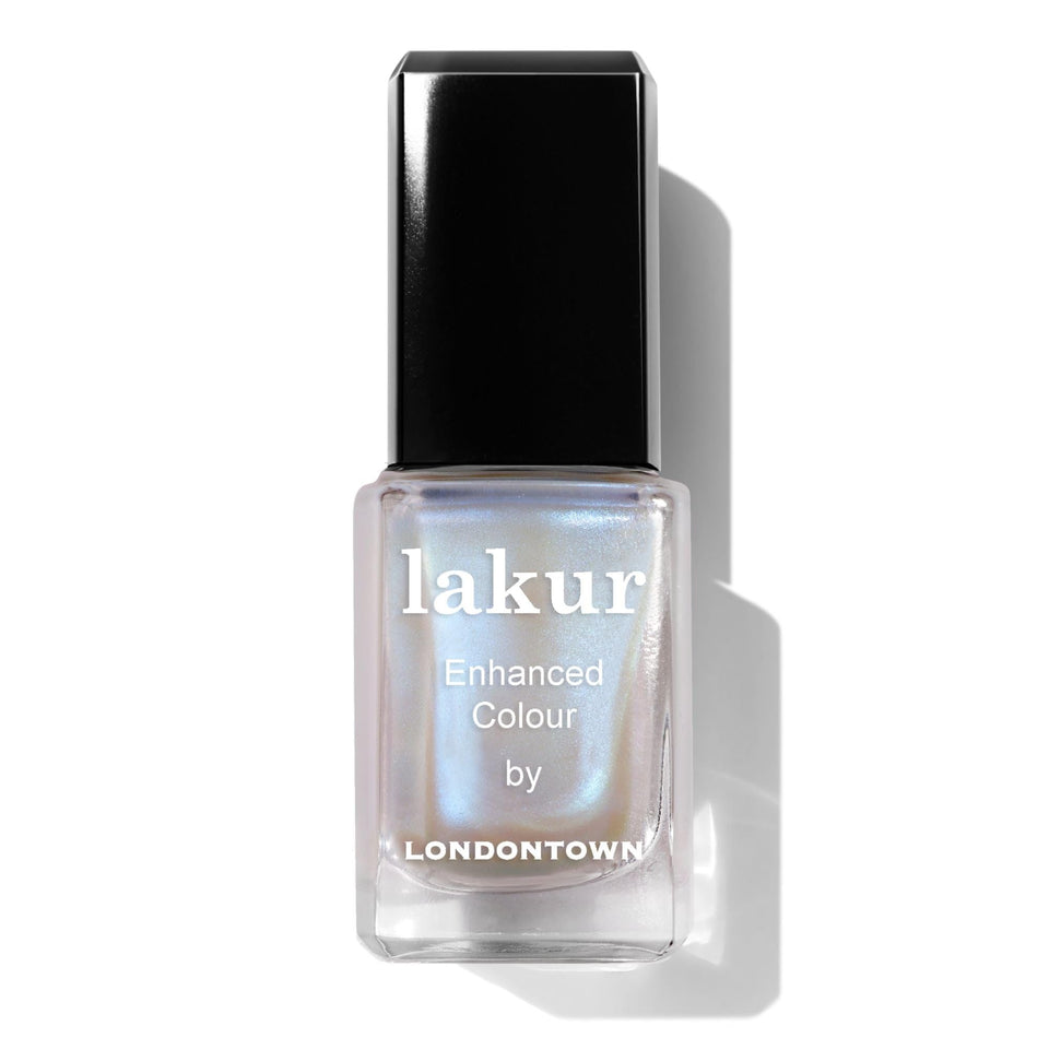 LONDONTOWN bottle front view showing chrome glaze and benefits