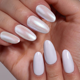 LONDONTOWN layered over dark polish demonstrating dramatic chrome depth and bold contrast