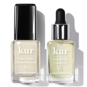 LONDONTOWN front packaging showing both cuticle remover and oil for clean presentation