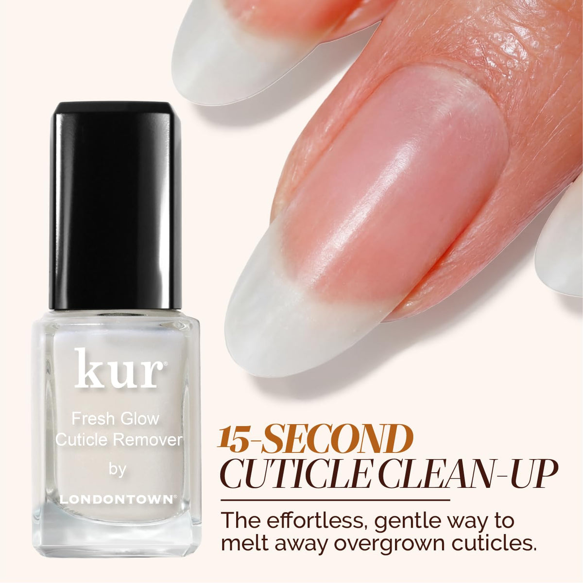 LONDONTOWN close-up droplet texture highlighting quick-acting softening effect