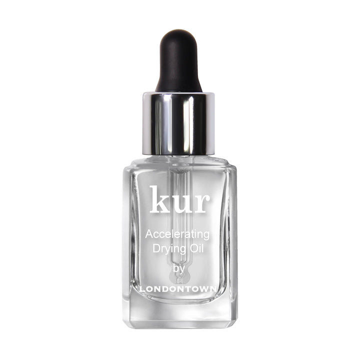 LONDONTOWN bottle front view showing compact travel-friendly design and quick-dry benefit