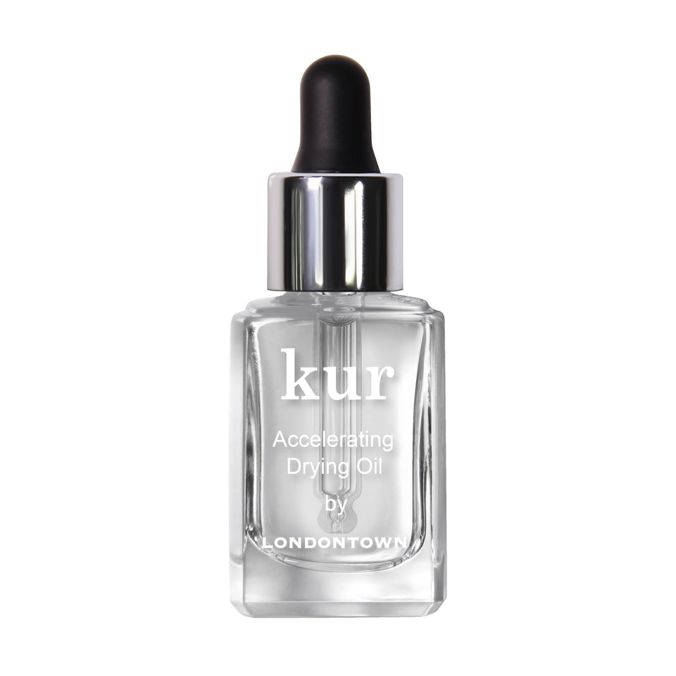 LONDONTOWN bottle front view showing compact travel-friendly design and quick-dry benefit