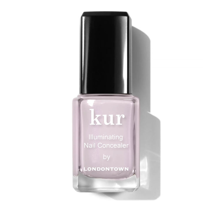 LONDONTOWN front bottle showing sheer pink finish and brightening benefit