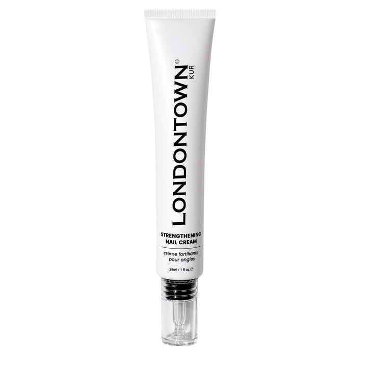 LONDONTOWN front packaging showing nail-strengthening cream benefits