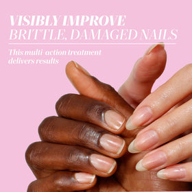 LONDONTOWN side-by-side before and after nails showing visible smoothing benefit