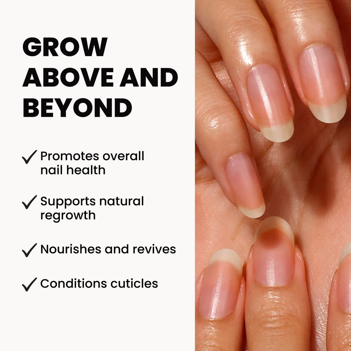LONDONTOWN cream applied to a nail demonstrating easy absorption and smoothing
