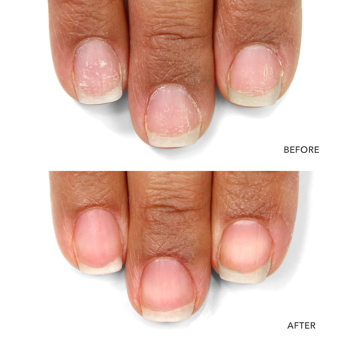 LONDONTOWN kur applied on fingernails in use demonstrating instant hydration and smoother nails